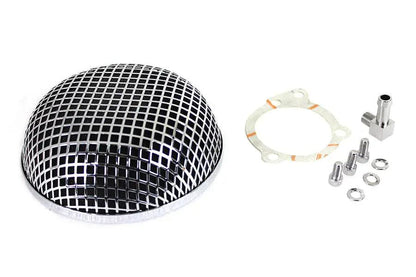 Wyatt Gatling Round Mesh Air Cleaner Chrome for Shorty 1-7/8 inch Carbs by Wyatt Gatling