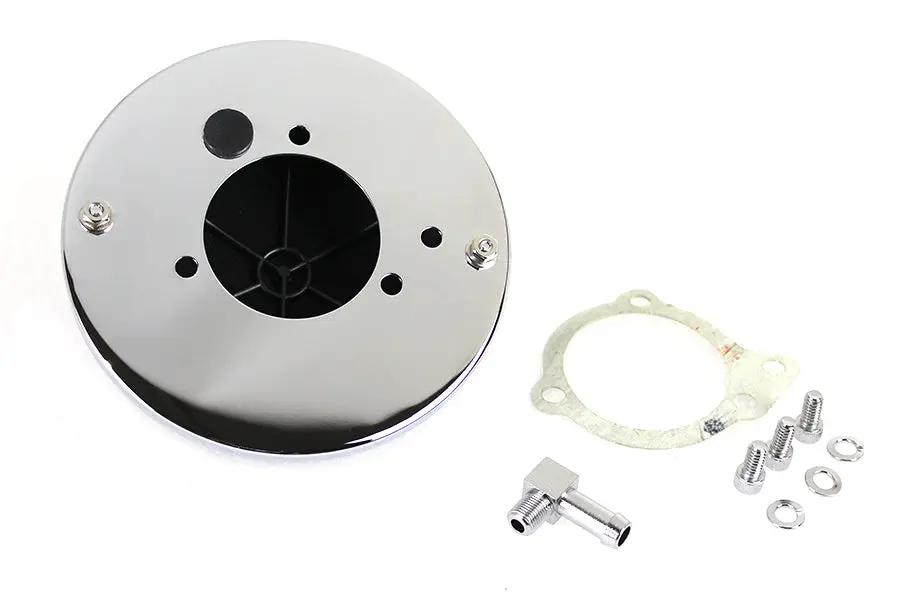 Wyatt Gatling Round Mesh Air Cleaner Chrome for Shorty 1-7/8 inch Carbs by Wyatt Gatling
