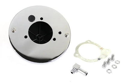 Wyatt Gatling Round Mesh Air Cleaner Chrome for Shorty 1-7/8 inch Carbs by Wyatt Gatling