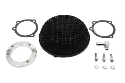 Wyatt Gatling Round Mesh Air Cleaner for Harley Davidson FXST (Black, Part #63362B) by Wyatt Gatling