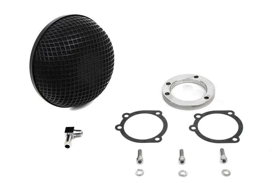 Wyatt Gatling Round Mesh Air Cleaner for Harley Davidson FXST (Black, Part #63362B) by Wyatt Gatling