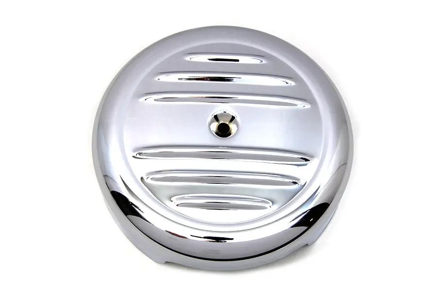 Wyatt Gatling 8 Inch Chrome Stripe Air Cleaner Cover - Classic Engine Air Intake Enhancement by Wyatt Gatling