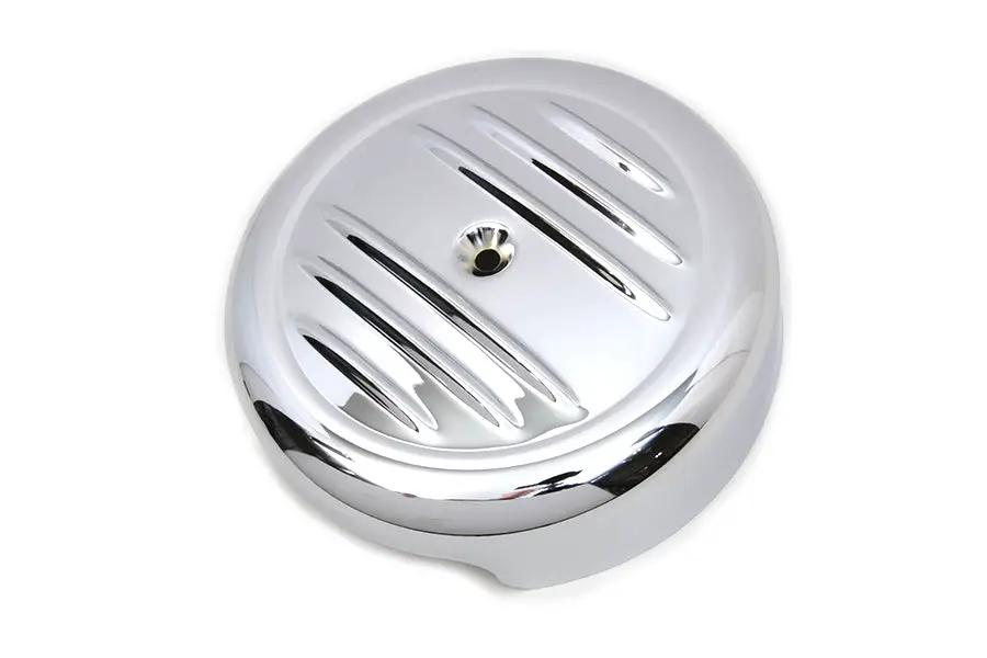 Wyatt Gatling 8 Inch Chrome Stripe Air Cleaner Cover - Classic Engine Air Intake Enhancement by Wyatt Gatling