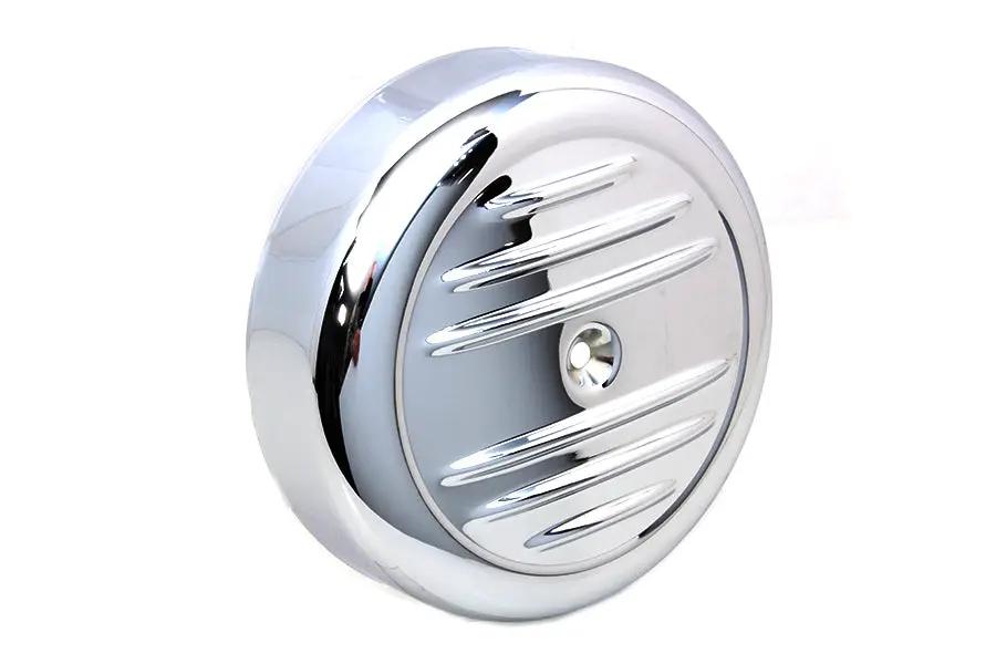 Wyatt Gatling 8 Inch Chrome Stripe Air Cleaner Cover - Classic Engine Air Intake Enhancement by Wyatt Gatling
