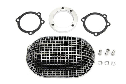 Wyatt Gatling Chrome Oval Mesh Air Cleaner for Harley Davidson by Wyatt Gatling