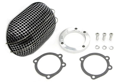 Wyatt Gatling Chrome Oval Mesh Air Cleaner for Harley Davidson by Wyatt Gatling
