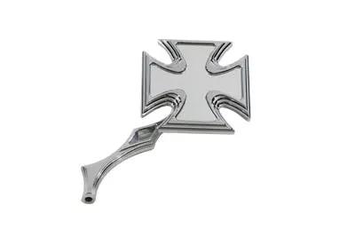 Wyatt Gatling Chrome Maltese Mirror with Diamond Billet Stem for Harley Davidson by Wyatt Gatling