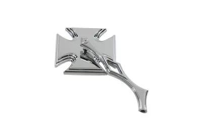 Wyatt Gatling Chrome Maltese Mirror with Diamond Billet Stem for Harley Davidson by Wyatt Gatling