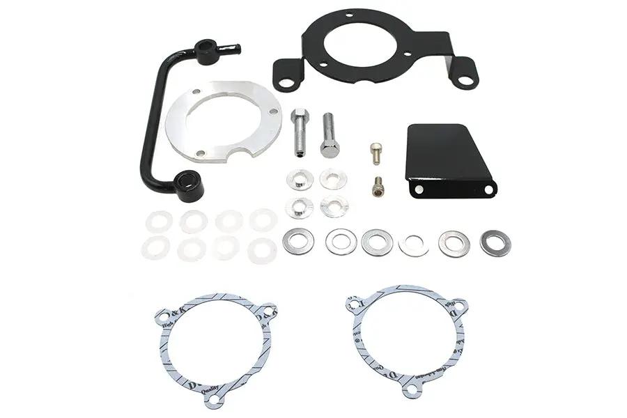 Wyatt Gatling M8 EFI Air Cleaner Support Bracket Kit Black for Harley Davidson FLT and FLST Models by Wyatt Gatling