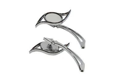 Wyatt Gatling Villain Chrome Mirror Set with Spear Stems for Harley Davidson 1965-1974 by Wyatt Gatling