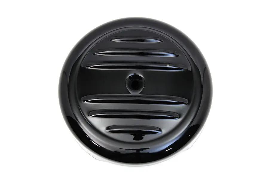 Wyatt Gatling 8 Inch Black Stripe Air Cleaner Cover with Chrome Finish Part 77958B by Wyatt Gatling