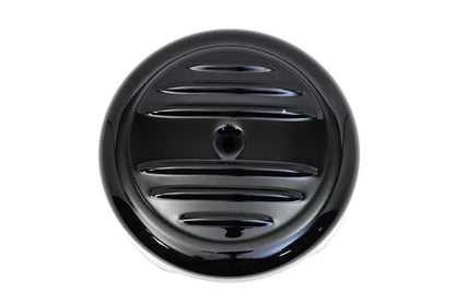 Wyatt Gatling 8 Inch Black Stripe Air Cleaner Cover with Chrome Finish Part 77958B by Wyatt Gatling