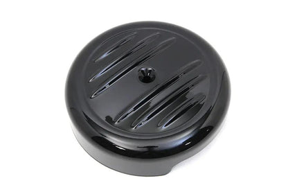 Wyatt Gatling 8 Inch Black Stripe Air Cleaner Cover with Chrome Finish Part 77958B by Wyatt Gatling