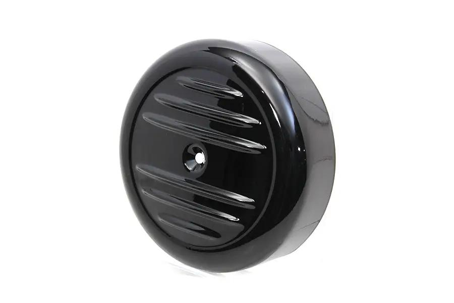 Wyatt Gatling 8 Inch Black Stripe Air Cleaner Cover with Chrome Finish Part 77958B by Wyatt Gatling