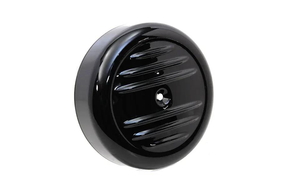 Wyatt Gatling 8 Inch Black Stripe Air Cleaner Cover with Chrome Finish Part 77958B by Wyatt Gatling