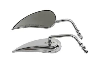 Wyatt Gatling Teardrop Mirror Set with Round Curved Stems for Harley Davidson 1965-1974 by Wyatt Gatling