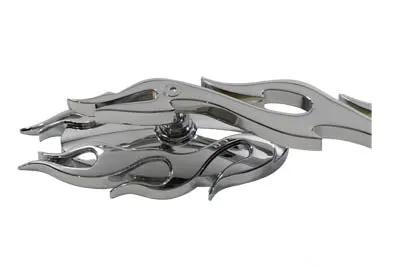Wyatt Gatling Fireball Mirror Set with Flame Stems for Harley Davidson, Chrome, Part 76807B4 by Wyatt Gatling