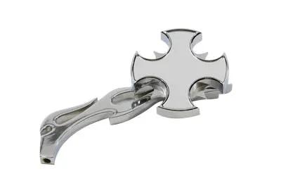 Wyatt Gatling Rotar Mirror Chrome with Billet Flame Stem for Harley Davidson (Part #76392B3) by Wyatt Gatling