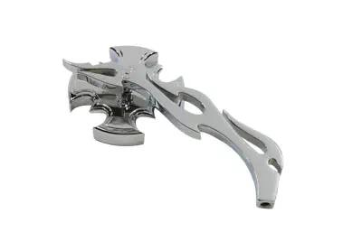 Wyatt Gatling Rotar Mirror Chrome with Billet Flame Stem for Harley Davidson (Part #76392B3) by Wyatt Gatling
