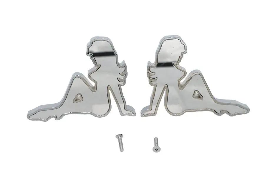 Wyatt Gatling Lady Luck Mirror Body Set Billet for Harley Davidson 1965-1974 by Wyatt Gatling