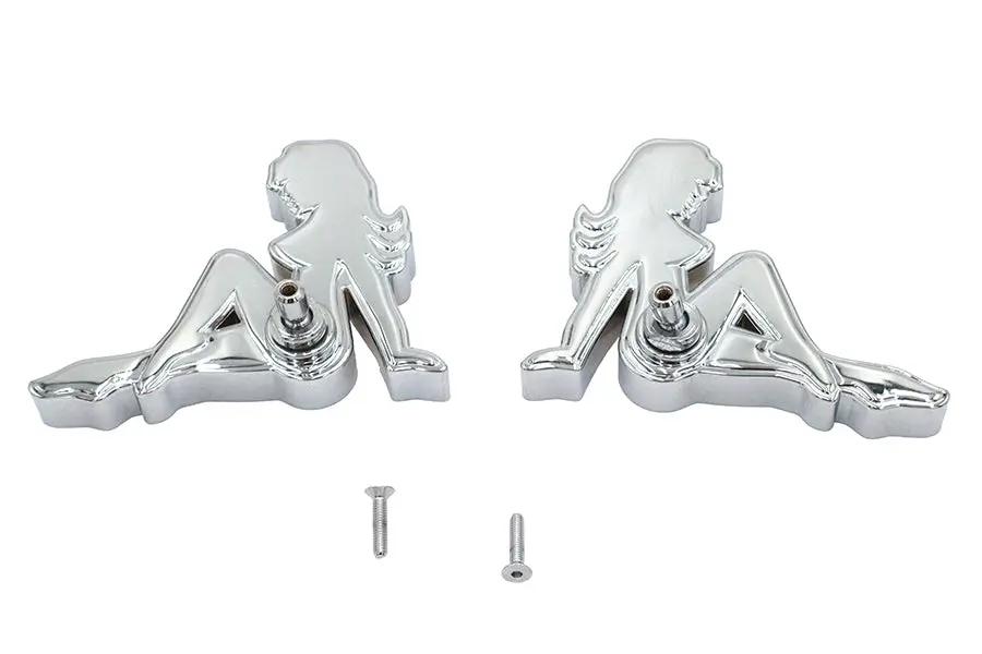 Wyatt Gatling Lady Luck Mirror Body Set Billet for Harley Davidson 1965-1974 by Wyatt Gatling