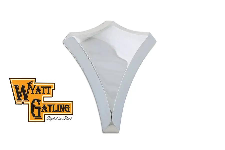 Wyatt Gatling Chrome Billet Diamond Carburetor Cover for Harley Davidson FXST Models by Wyatt Gatling