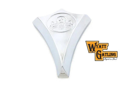 Wyatt Gatling Chrome Billet Skull Style Carburetor Cover for Harley Davidson FXST by Wyatt Gatling