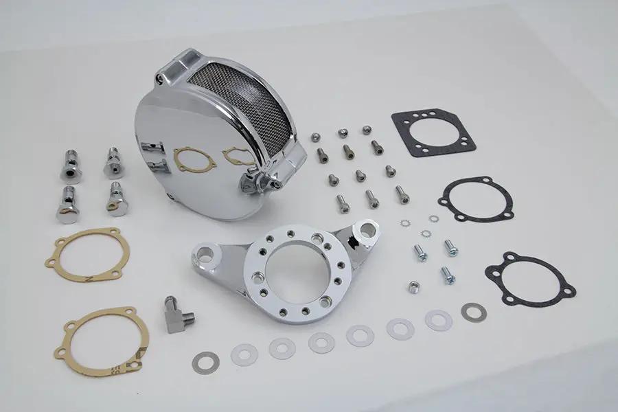 V-Twin Chrome Wyatt Gatling Air Cleaner Assembly for Harley Davidson FXST by V-Twin