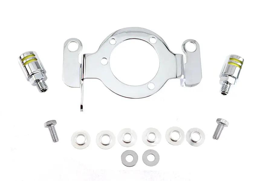 Wyatt Gatling Chrome Carburetor Support Bracket with Breather Acorn by Wyatt Gatling