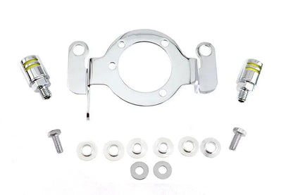 Wyatt Gatling Chrome Carburetor Support Bracket with Breather Acorn by Wyatt Gatling