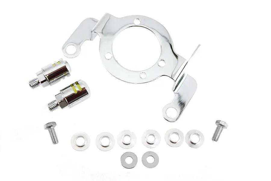 Wyatt Gatling Chrome Carburetor Support Bracket with Breather Acorn by Wyatt Gatling