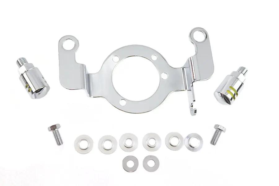 Wyatt Gatling Chrome Carburetor Support Bracket with Breather Acorn by Wyatt Gatling