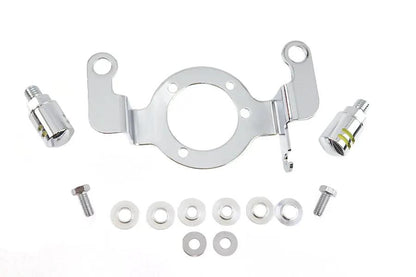 Wyatt Gatling Chrome Carburetor Support Bracket with Breather Acorn by Wyatt Gatling