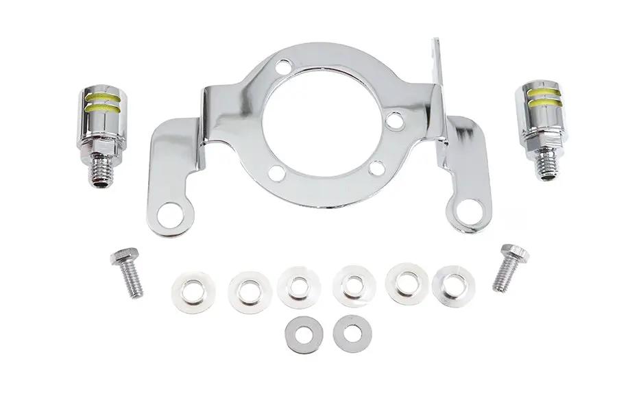 Wyatt Gatling Chrome Carburetor Support Bracket with Breather Acorn by Wyatt Gatling