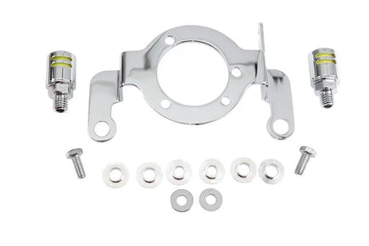 Wyatt Gatling Chrome Carburetor Support Bracket with Breather Acorn by Wyatt Gatling