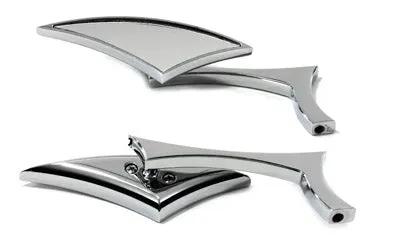 Wyatt Gatling Odin Diamond Style Mirror Set Part 60-6271 for Harley Davidson (1965-1974) by Wyatt Gatling