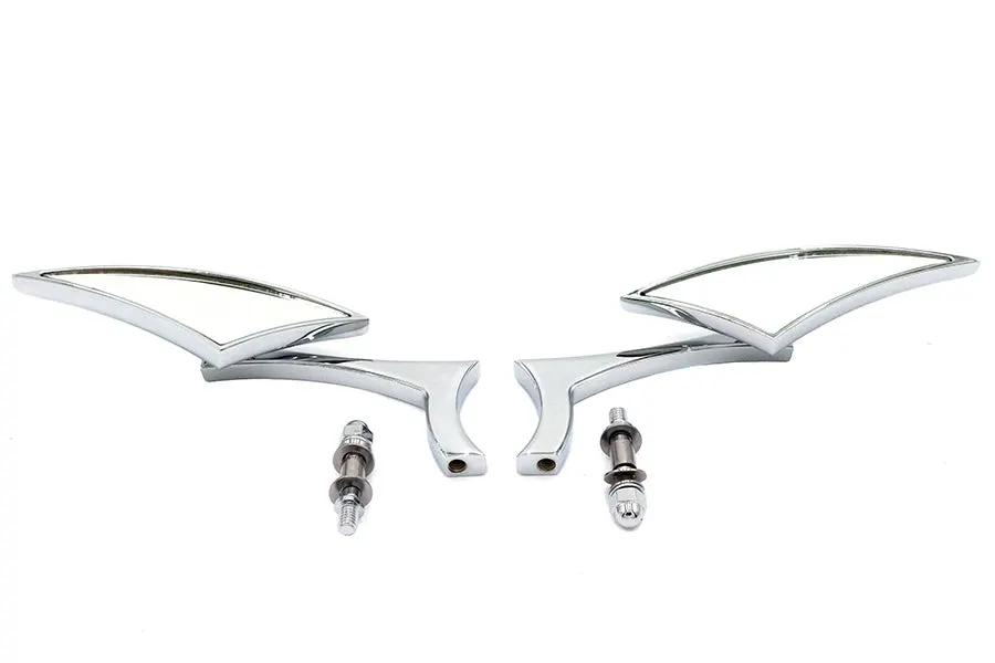 Wyatt Gatling Odin Diamond Style Mirror Set Part 60-6271 for Harley Davidson (1965-1974) by Wyatt Gatling