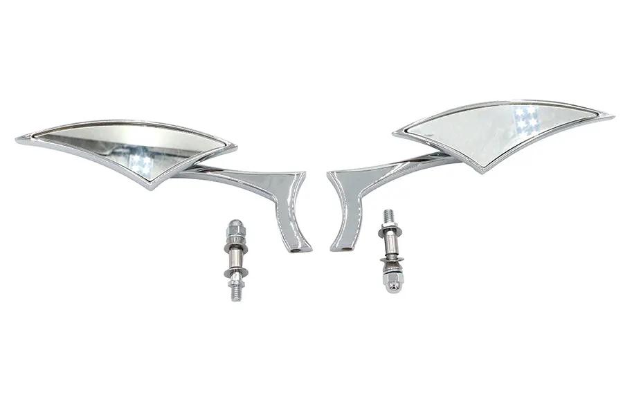 Wyatt Gatling Odin Diamond Style Mirror Set Part 60-6271 for Harley Davidson (1965-1974) by Wyatt Gatling