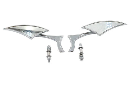 Wyatt Gatling Odin Diamond Style Mirror Set Part 60-6271 for Harley Davidson (1965-1974) by Wyatt Gatling