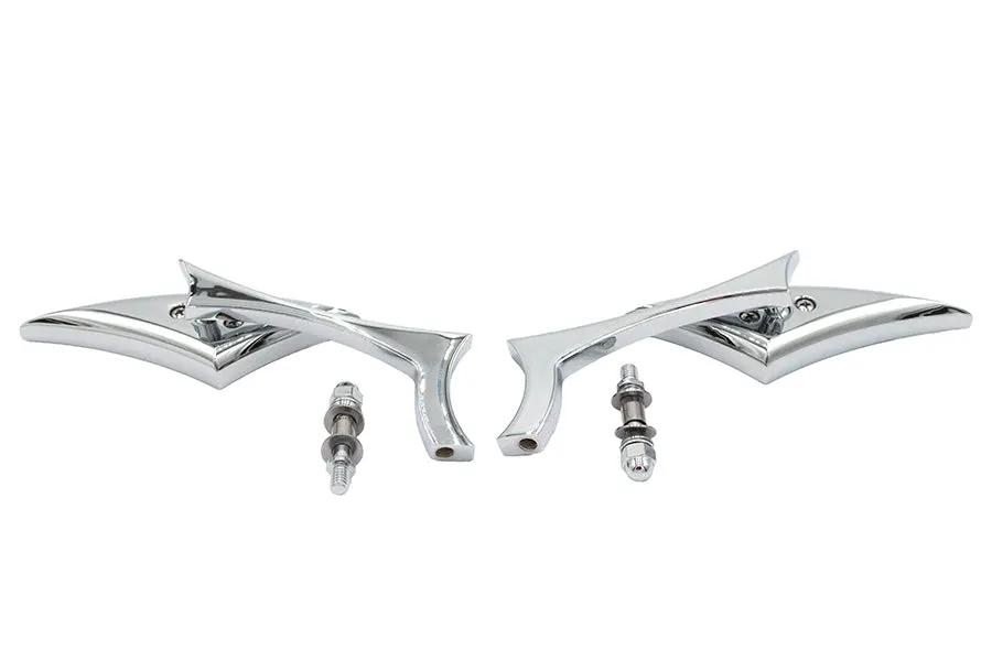 Wyatt Gatling Odin Diamond Style Mirror Set Part 60-6271 for Harley Davidson (1965-1974) by Wyatt Gatling