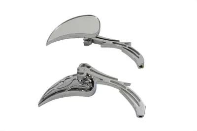Wyatt Gatling Chrome Billet Teardrop Mirror Set for Harley Davidson (1965-1974) by Wyatt Gatling