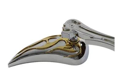 Wyatt Gatling Chrome Billet Teardrop Mirror Set for Harley Davidson 1965-1974 by Wyatt Gatling