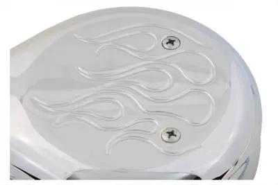 Wyatt Gatling Teardrop Air Cleaner Kit Chrome Flame for Harley Davidson XL (1988-1990) by Wyatt Gatling