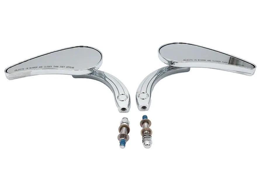 Wyatt Gatling Deco Mirror Set Billet for Harley Davidson 1965-1974 by Wyatt Gatling