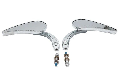 Wyatt Gatling Deco Mirror Set Billet for Harley Davidson 1965-1974 by Wyatt Gatling