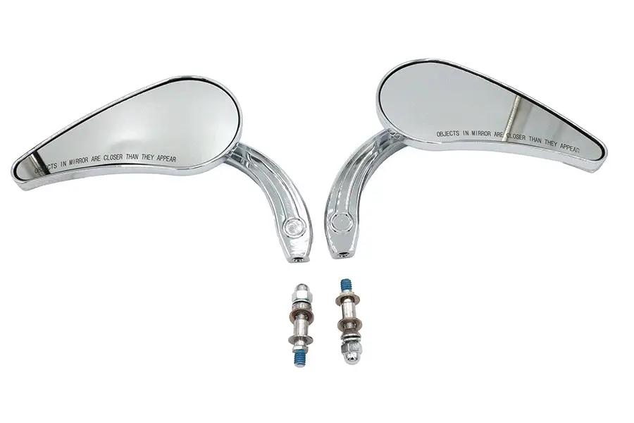 Wyatt Gatling Deco Mirror Set Billet for Harley Davidson 1965-1974 by Wyatt Gatling