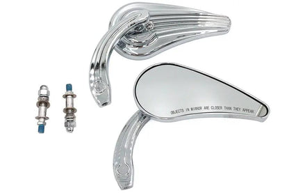 Wyatt Gatling Deco Mirror Set Billet for Harley Davidson 1965-1974 by Wyatt Gatling