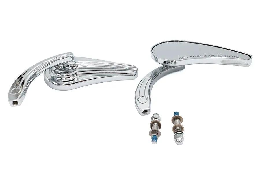 Wyatt Gatling Deco Mirror Set Billet for Harley Davidson 1965-1974 by Wyatt Gatling
