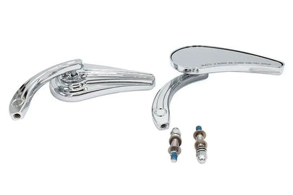 Wyatt Gatling Deco Mirror Set Billet for Harley Davidson 1965-1974 by Wyatt Gatling