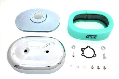 Wyatt Gatling Chrome Oval Air Cleaner Assembly for Harley Davidson FL 1972-1981 by Wyatt Gatling